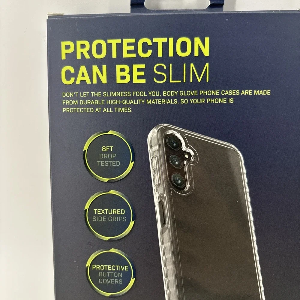 Samsung Galaxy A14 5G Clear Phone Case Body Glove 8‎ Ft Drop Tested Sleek Slim
